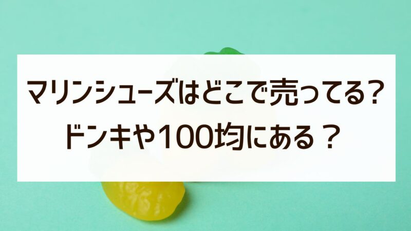 マリンシューズ　ドンキホーテ　どこで売ってる