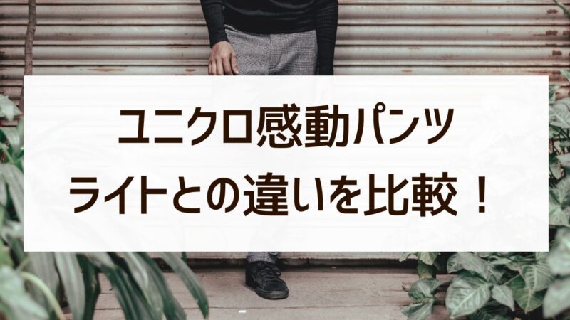 ユニクロ感動パンツとライトの違いを比較！季節や着心地・おすすめも解説