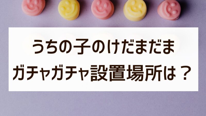うちの子のけだまだま ガチャガチャ 設置場所 どこで売ってる？